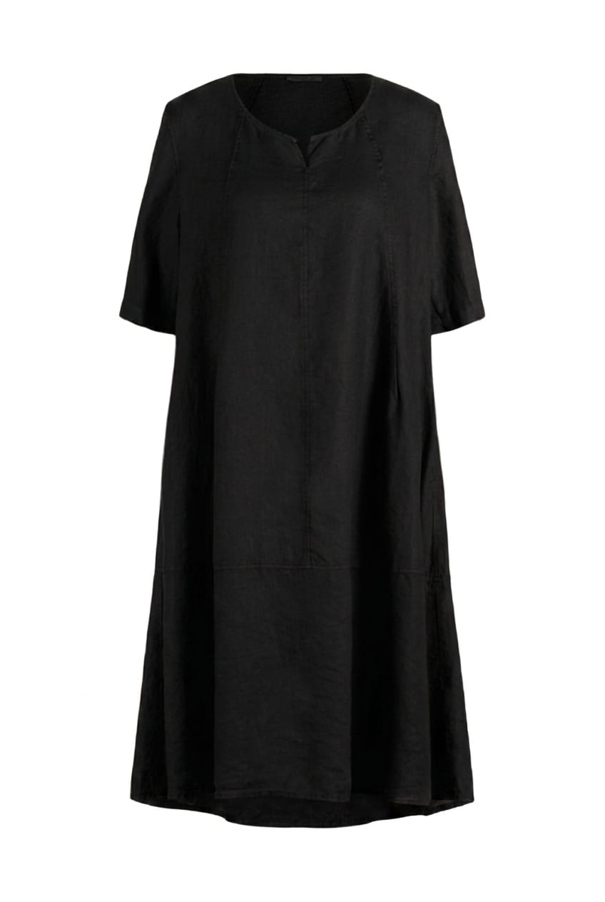 Dress 620 - Pure linen - 990BLACK - 10260110561
