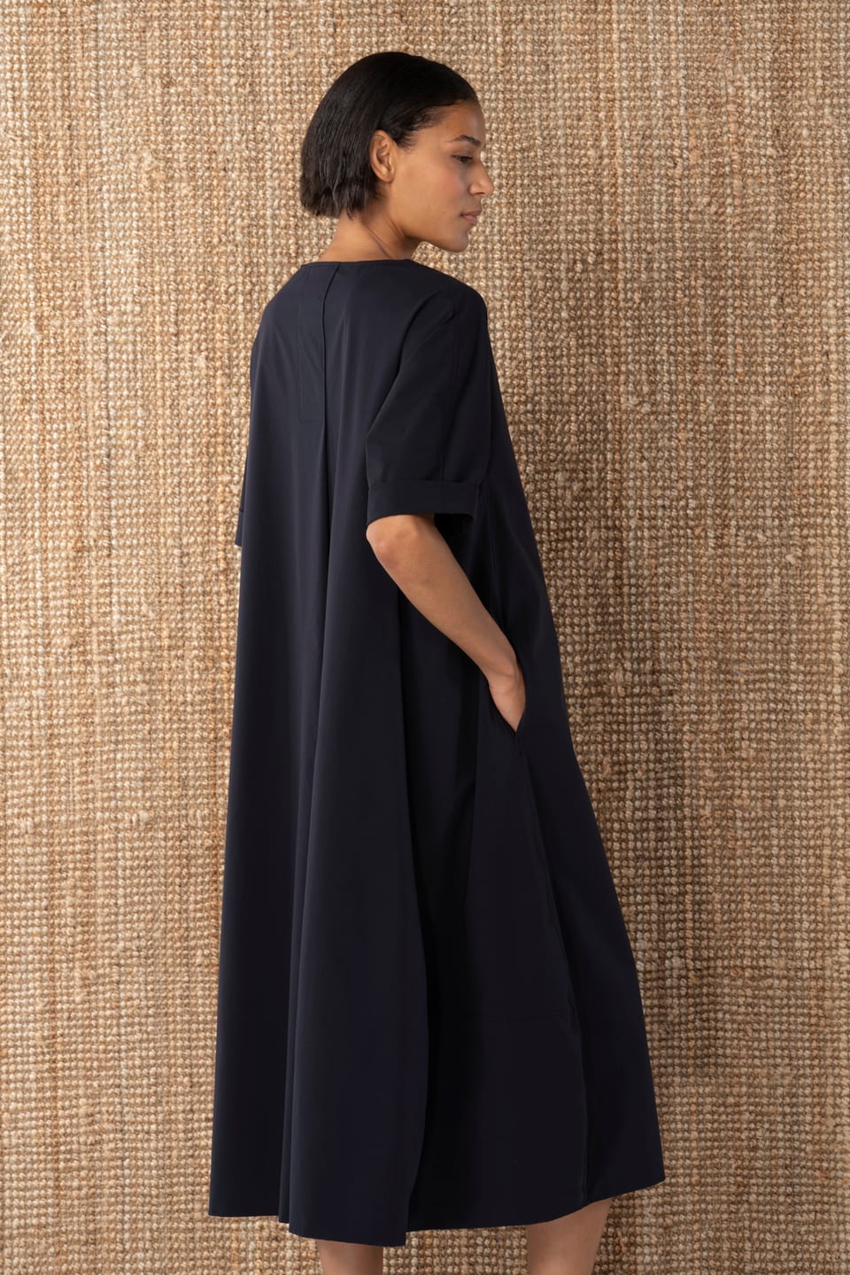 Jurk 622 - Techno popeline - 490NAVY - 10260110563