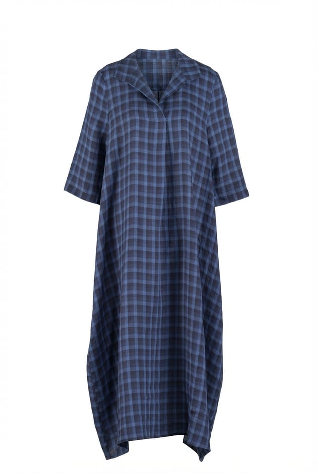 Dress 623 - Blue Linen - 493NAVY - 10260110564