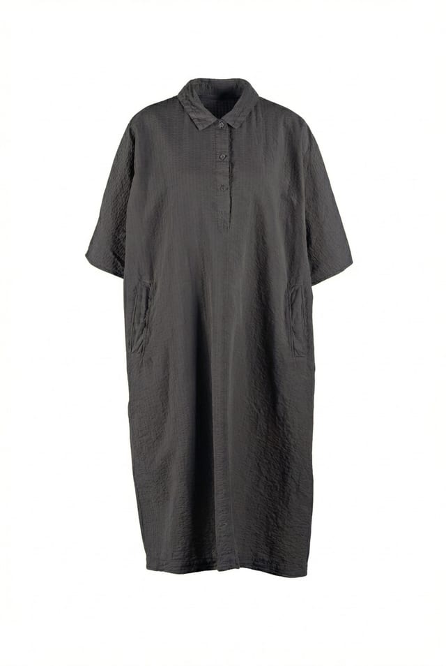 Robe 624 - coton lin seersucker - 490NAVY - 10260110565