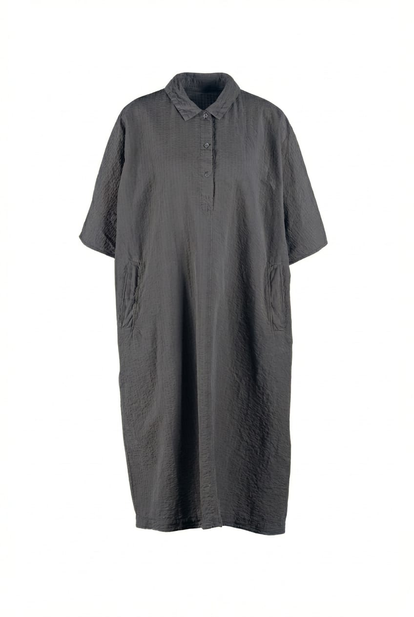 Jurk 624 - Katoen-linnen seersucker - 572DENIM - 10260110565