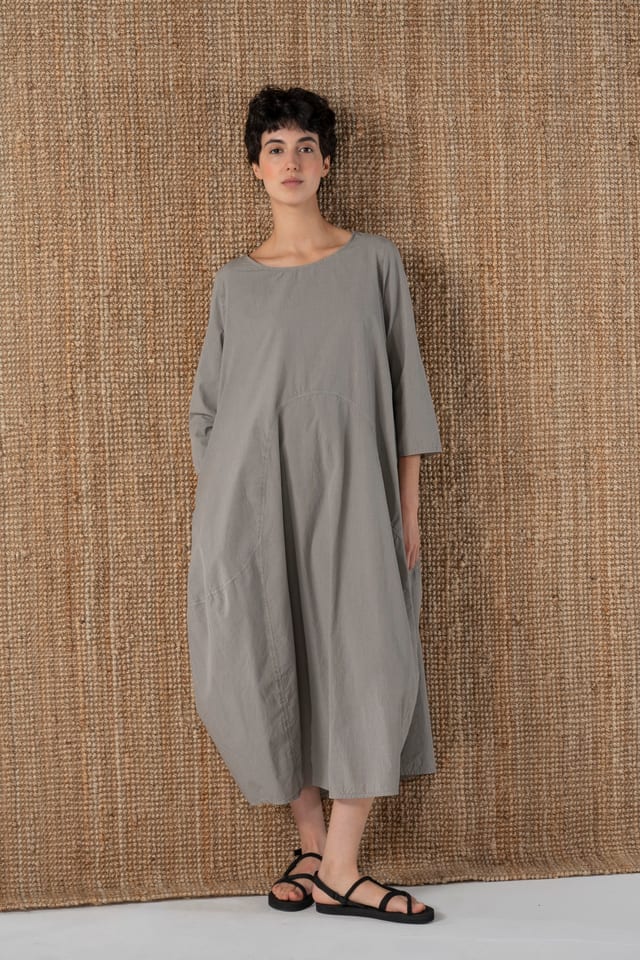 Dress 625 - Windowpane poplin - 122NETTLE - 10260110566
