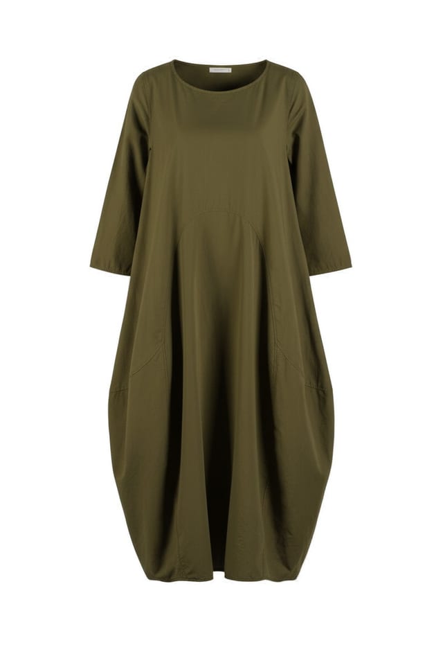 Dress 625 - Windowpane poplin - 772CACTUS - 10260110566