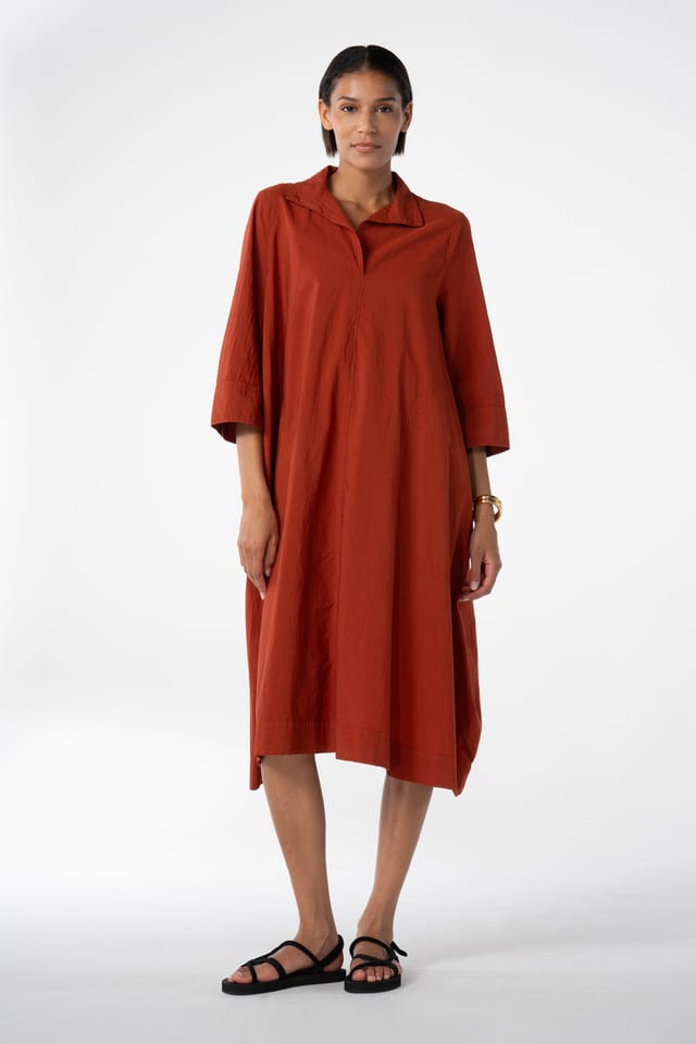 Dress 626 - Cotton with micro-stripes - 260PICANTE - 10260110567