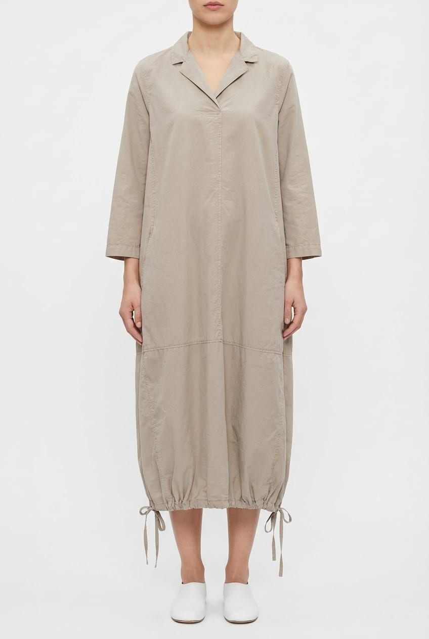 Dress 628 - Micro twill in cotton lyocell blend - 122NETTLE - 10260110569