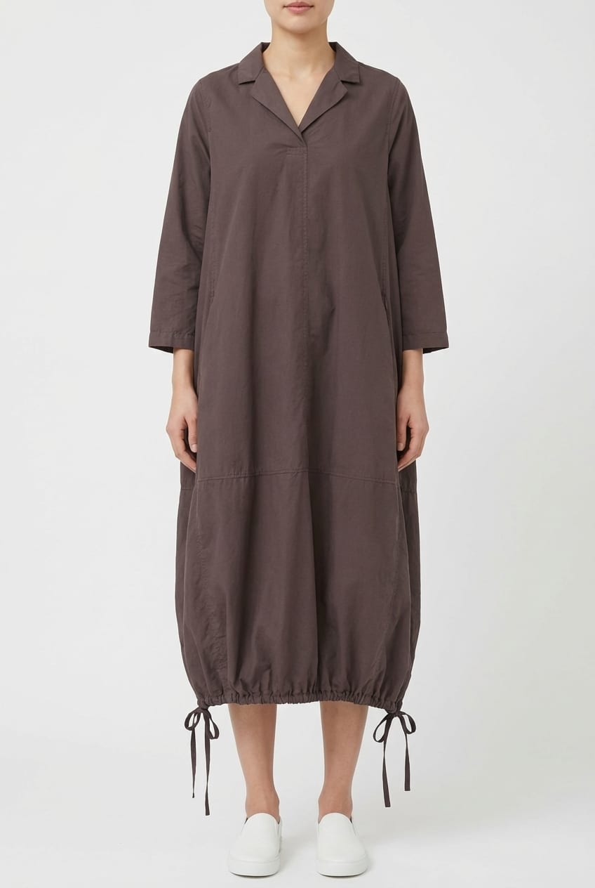 Dress 628 - Micro twill in cotton lyocell blend - 482SHALE - 10260110569