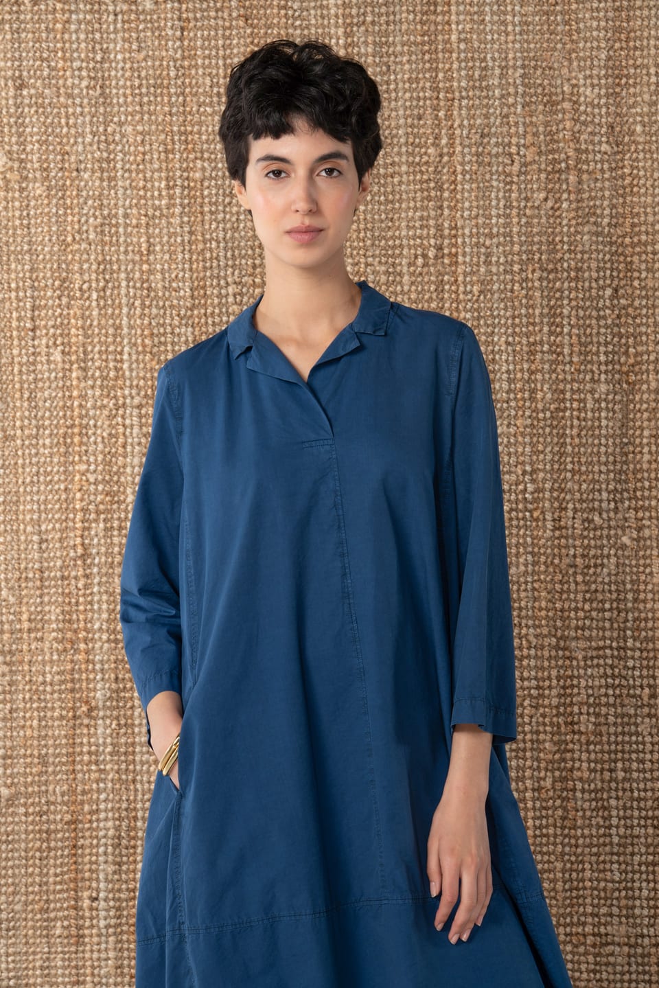 Dress 628 - Micro twill in cotton lyocell blend - 572DENIM - 10260110569