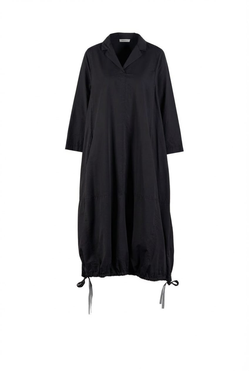 Dress 628 - Micro twill in cotton lyocell blend - 990BLACK - 10260110569