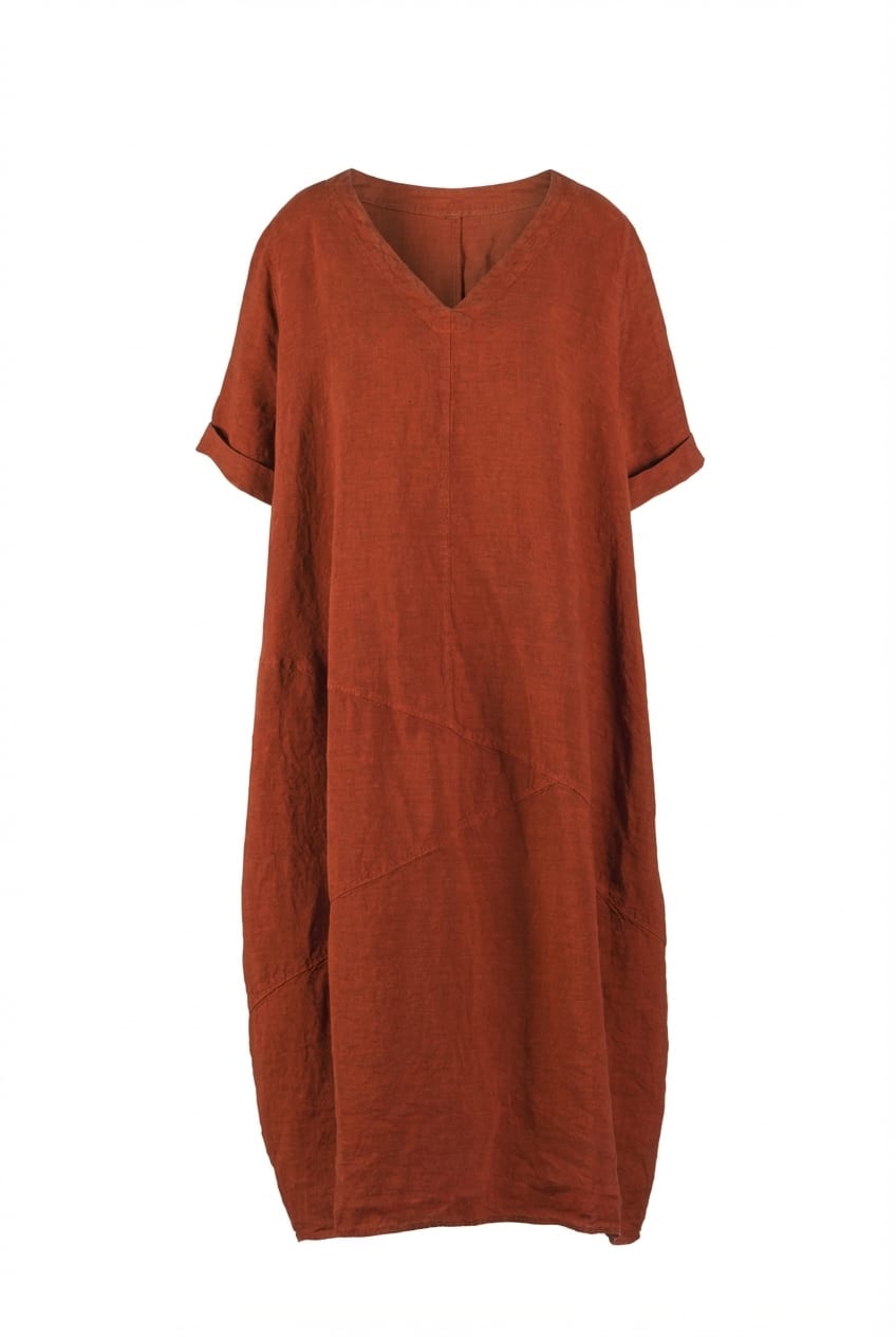 Dress 629 - Linen fine stripes - 260PICANTE - 10260110570
