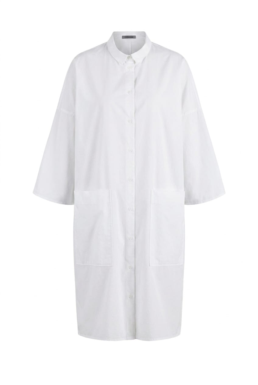 Jurk 630 - Techno popeline - 100WHITE - 10260110571