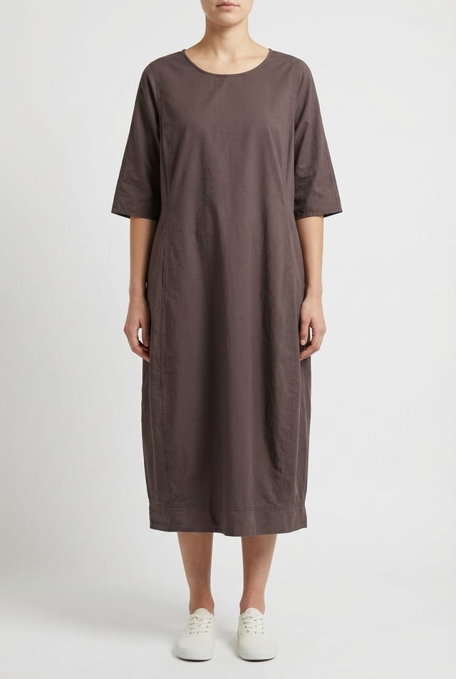 Dress 632 - Micro twill in cotton lyocell blend - 482SHALE - 10260110573