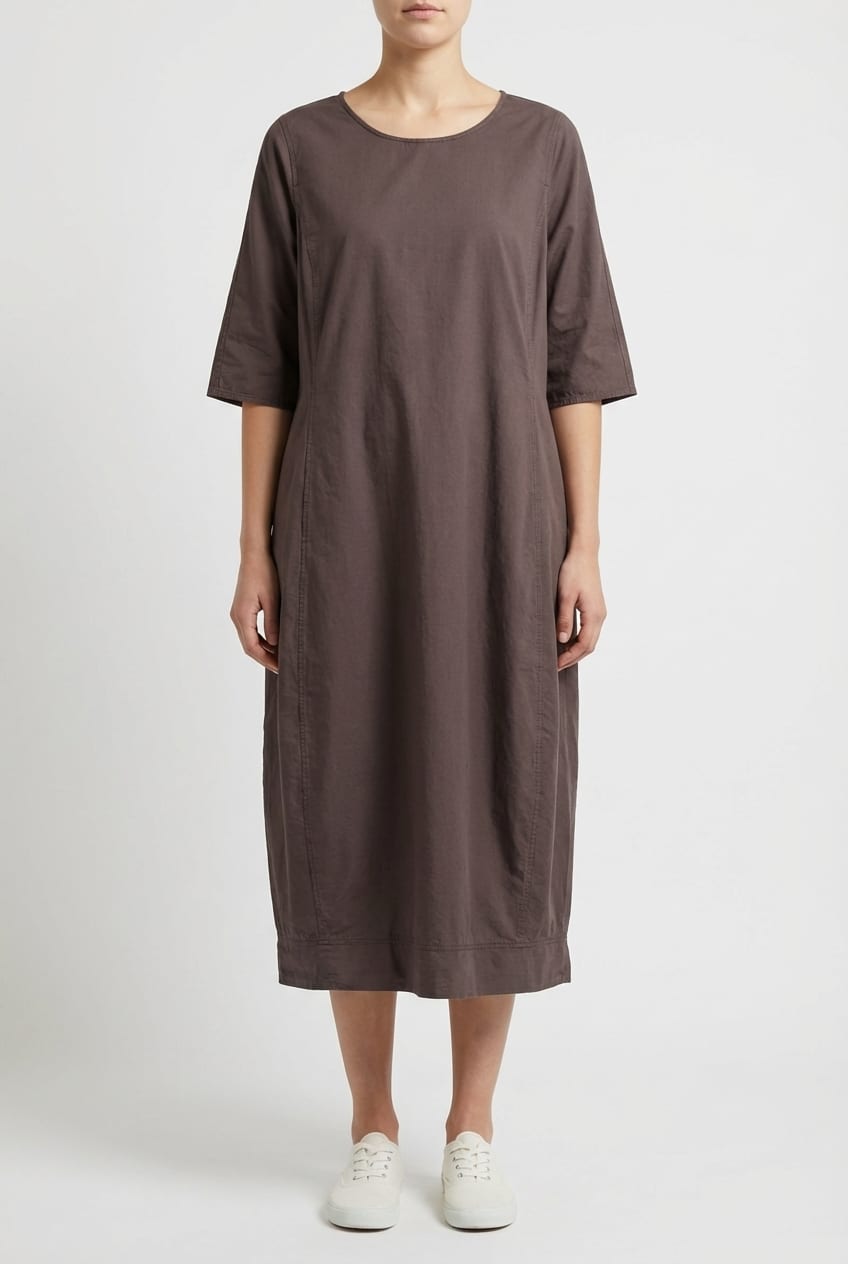 Jurk 632 - Katoen-lyocell twill - 482SHALE - 10260110573