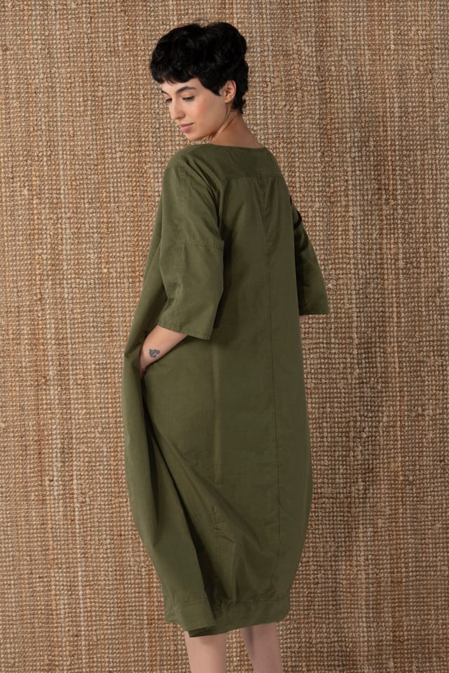 Šaty 632 - Micro twill in cotton lyocell blend - 772CACTUS - 10260110573