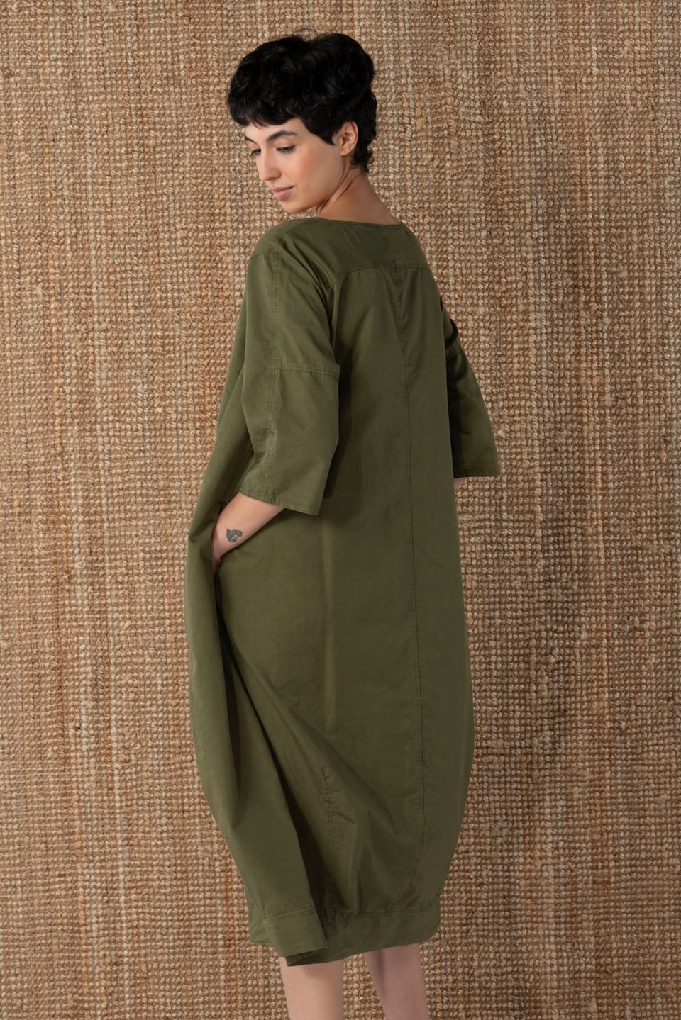 Jurk 632 - Katoen-lyocell twill - 772CACTUS - 10260110573