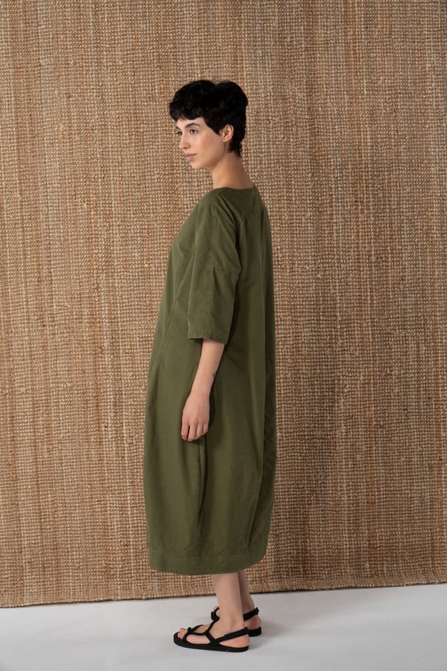 Kleid 632 - Mikro-Twill in Baumwoll-Lyocell Mischung - 772CACTUS - 10260110573