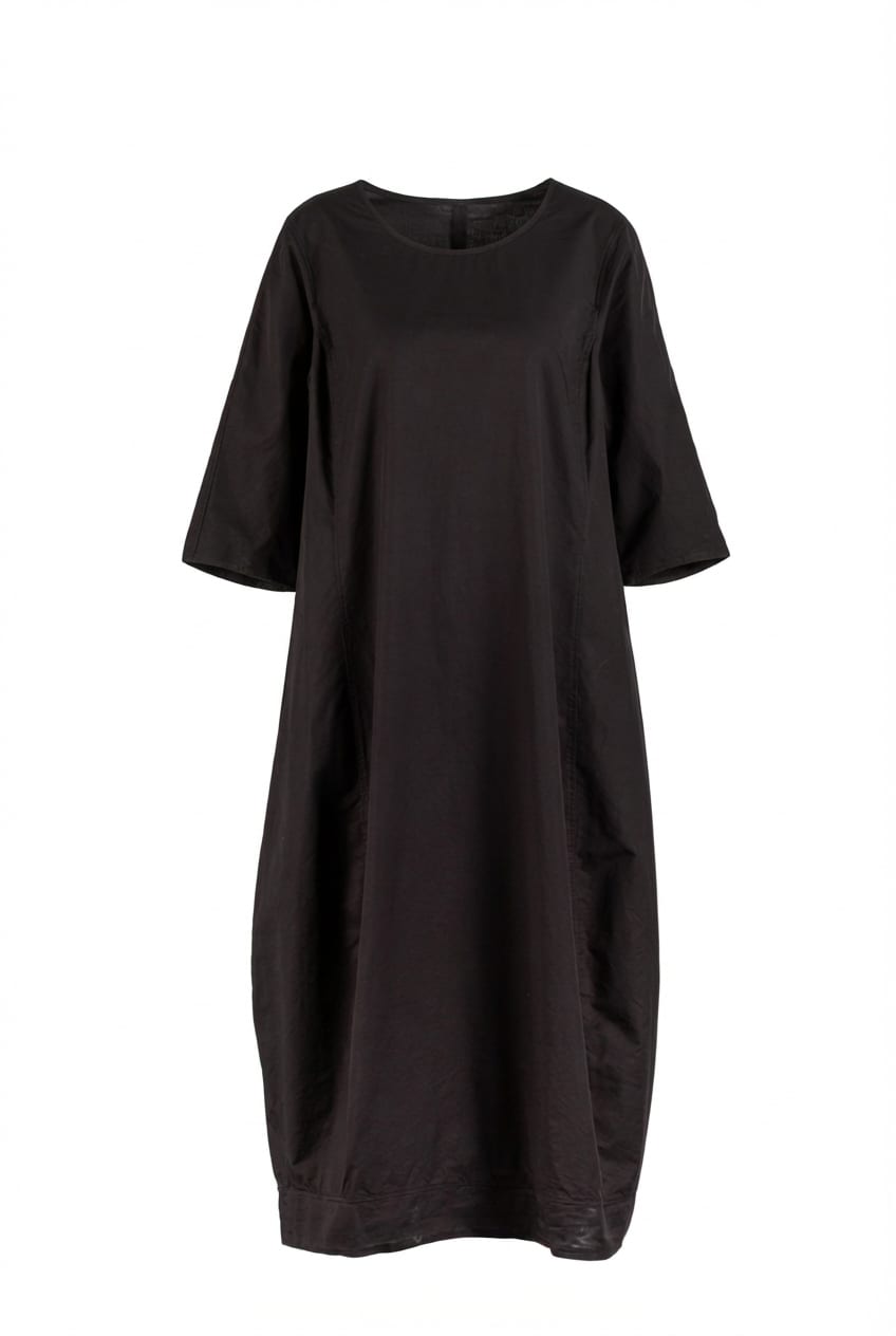 Jurk 632 - Katoen-lyocell twill - 990BLACK - 10260110573