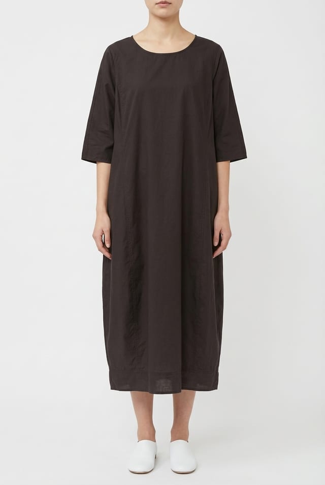 Dress 632 - Micro twill in cotton lyocell blend - 990BLACK - 10260110573