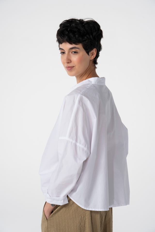 Blouse 613 - Cotton poplin - 100WHITE - 10260110590