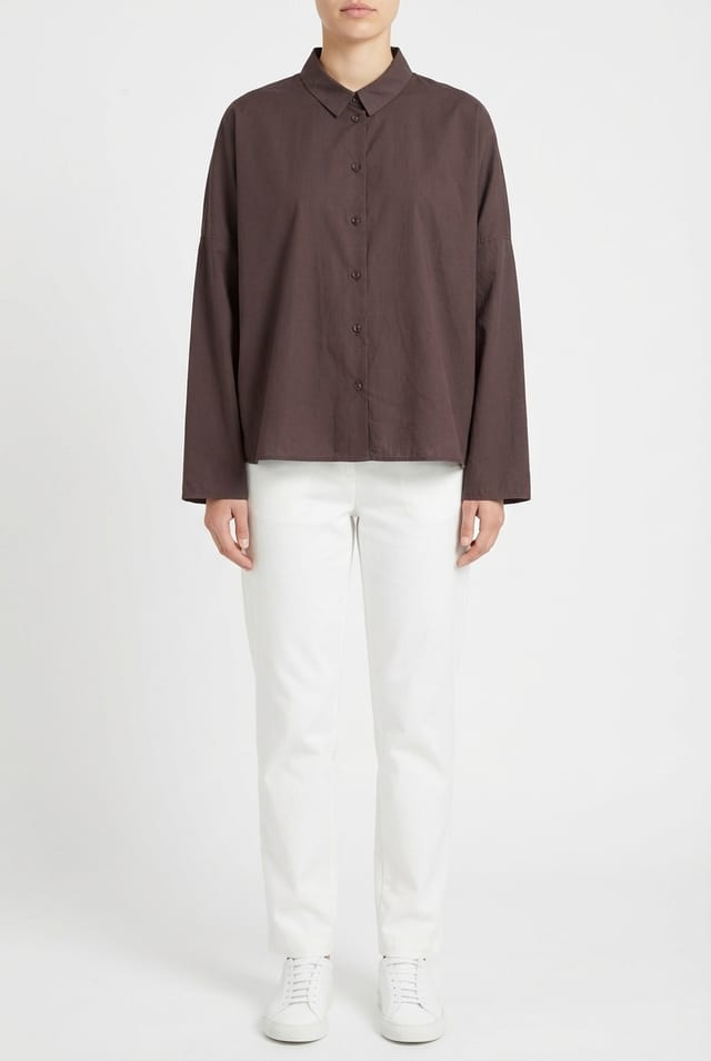 Blouse 613 - Cotton poplin - 480SHALE - 10260110590