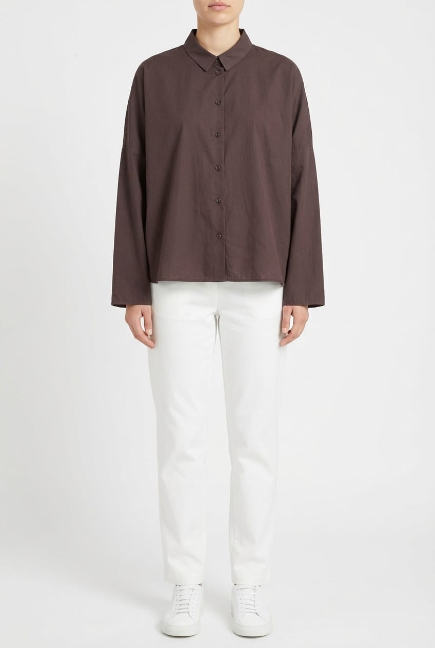 Blouse 613 - Cotton poplin - 480SHALE - 10260110590
