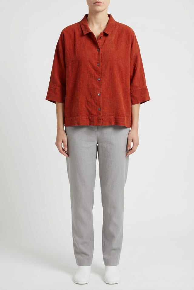 Blouse 616 - Linen fine stripes - 260PICANTE - 10260110593
