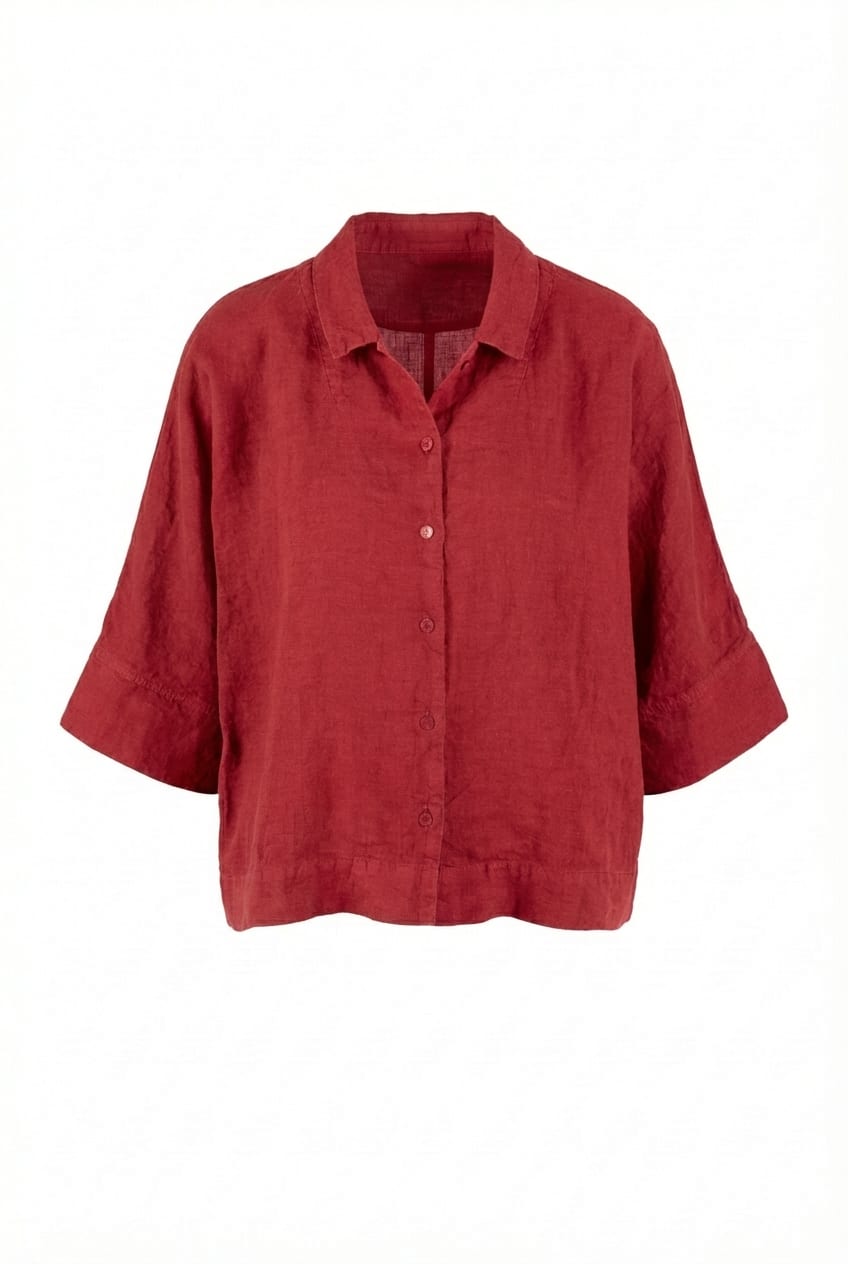 Blouse 616 - Linen fine stripes - 340PEPPER - 10260110593
