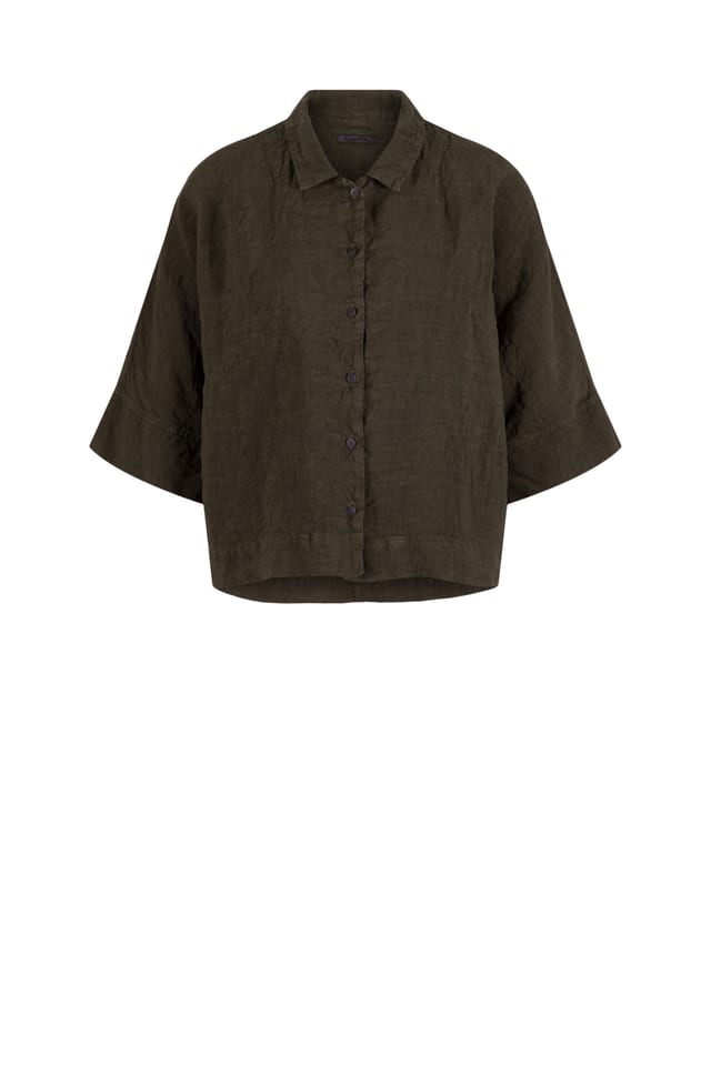 Blouse 616 - Linen fine stripes - 780PALMTREE - 10260110593