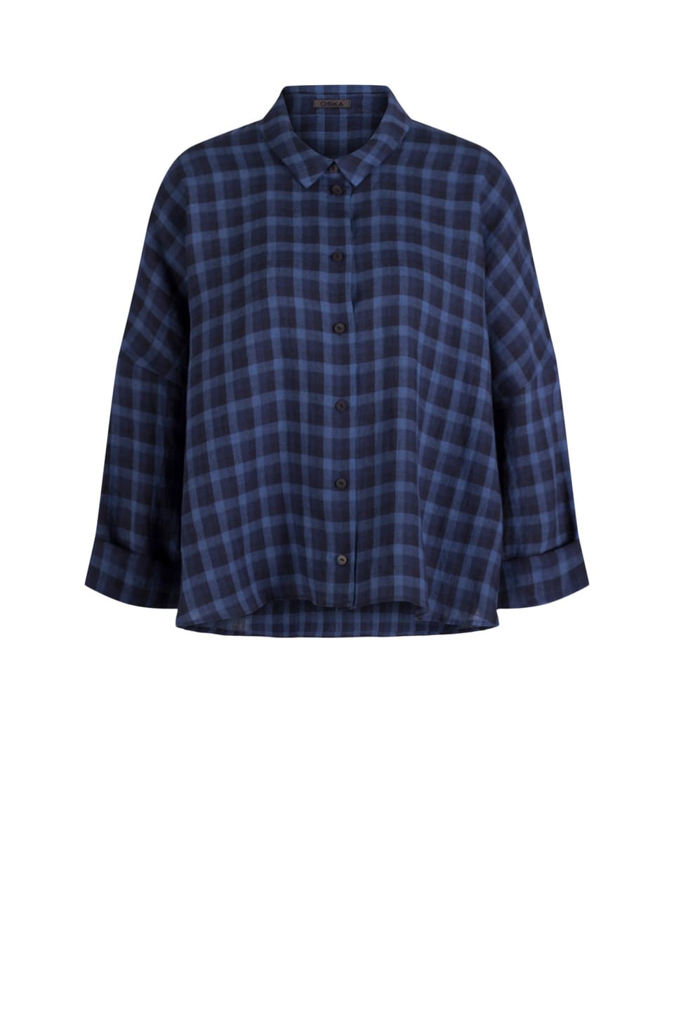 Blouse 617 - Blue Linen - 493NAVY - 10260110594