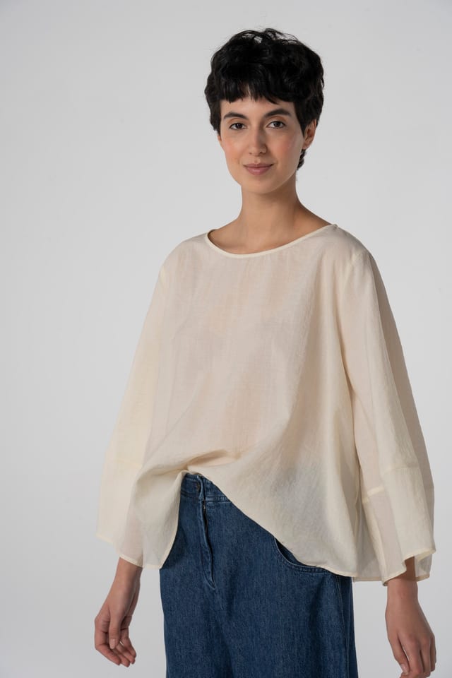 Blouse 623 - Lyocell ribbed fabric - 120NETTLE - 10260110600