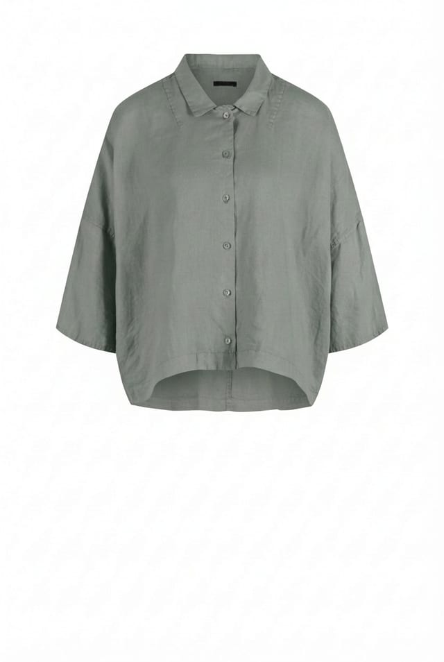 Blouse 624 - Pure linen - 652ALOE - 10260110601