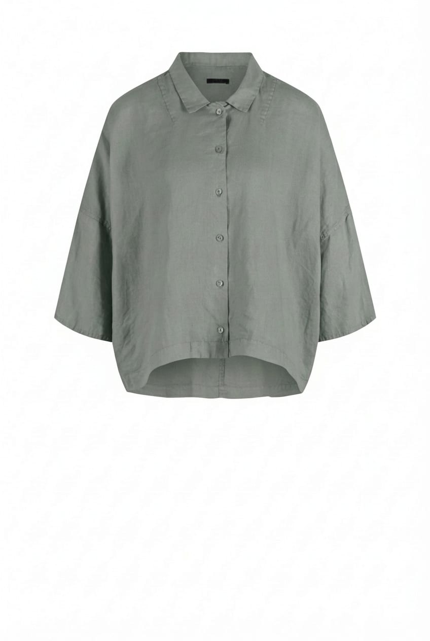 Blouse 624 - Pure linen - 652ALOE - 10260110601