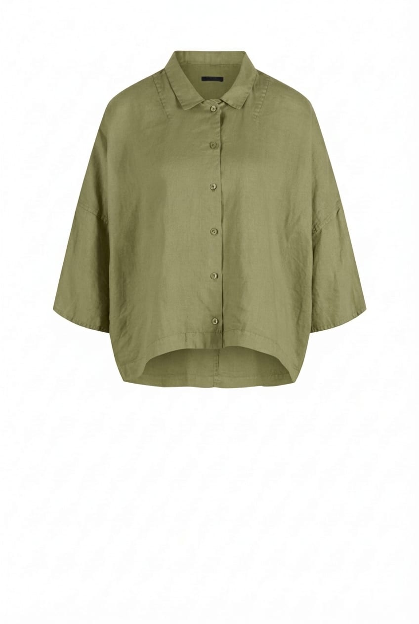 Blouse 624 - Pure linen - 732FERN - 10260110601
