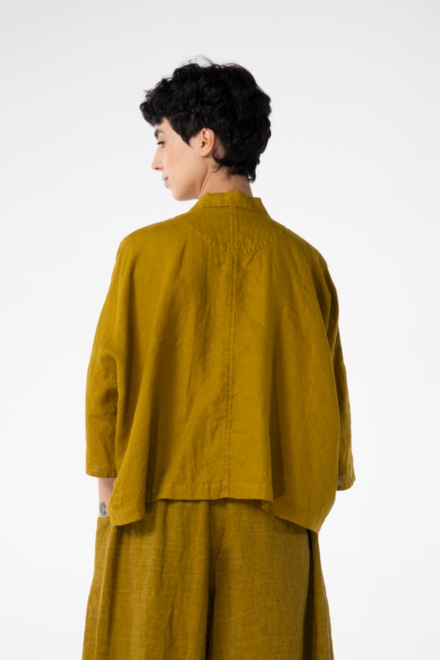 Blouse 624 - Pure linen - 752NUGGET - 10260110601