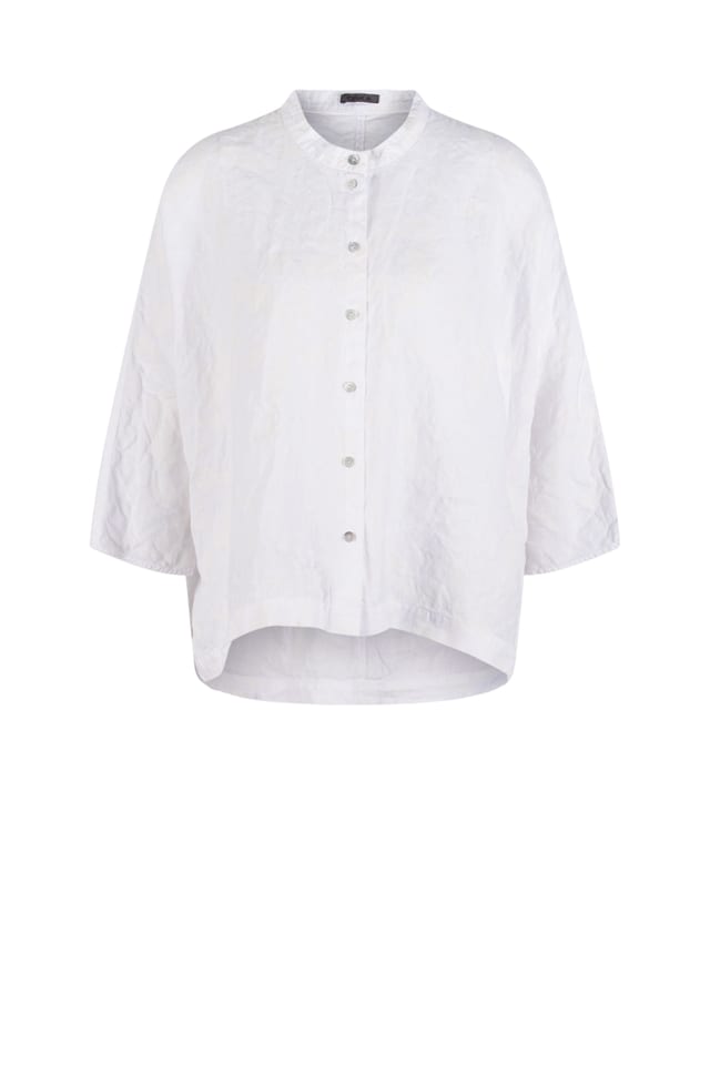 Blouse 625 - Chalk print on pure hemp - 10260110602
