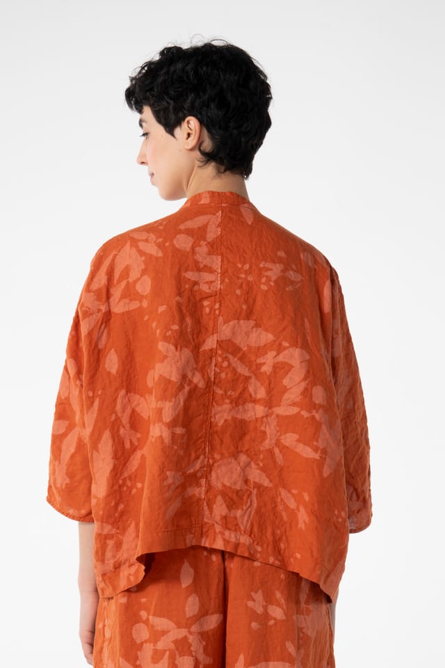 Halenka 625 - Chalk print on pure hemp - 230RUST - 10260110602