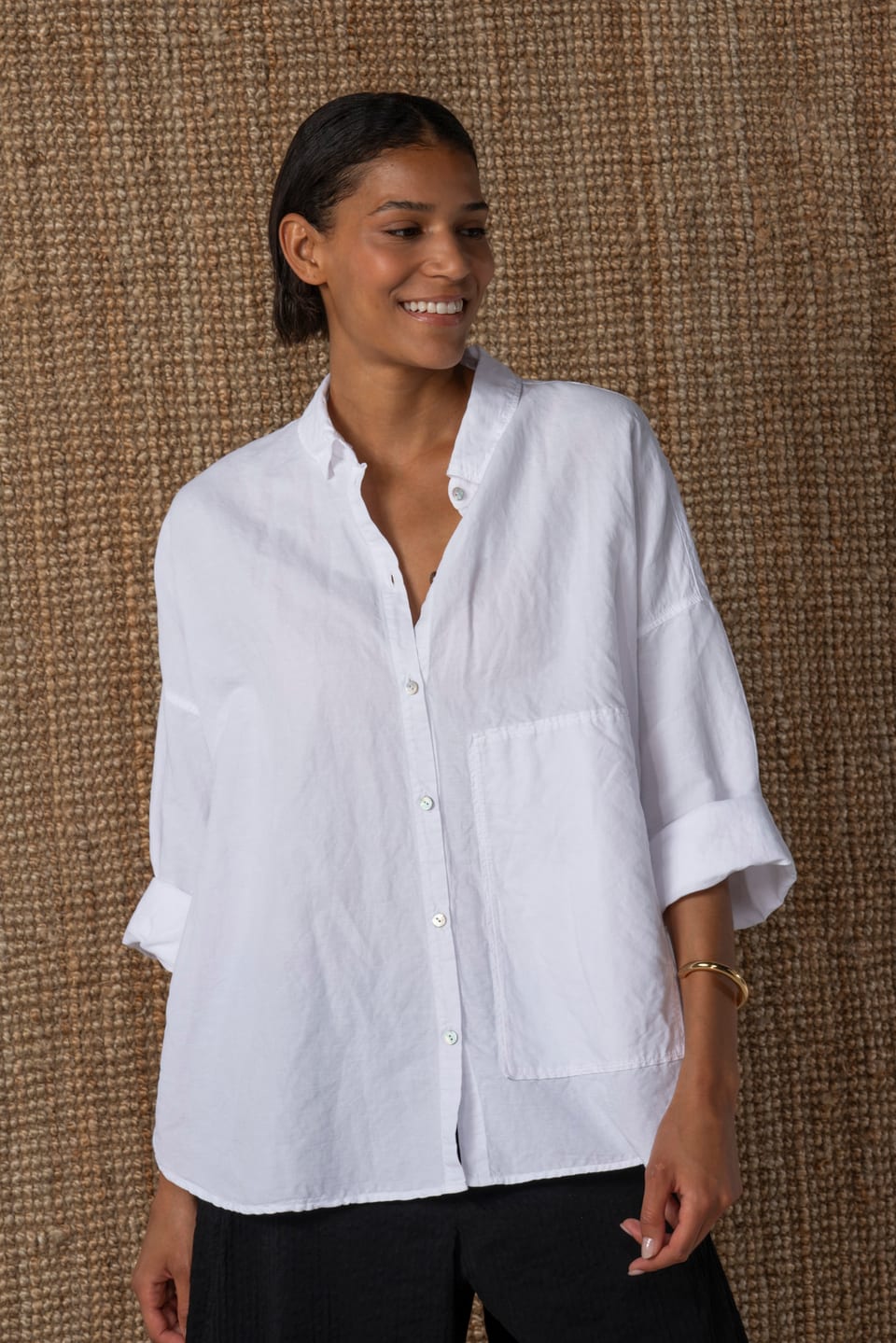 Blouse 626 - Flowing dobby - 100WHITE - 10260110603