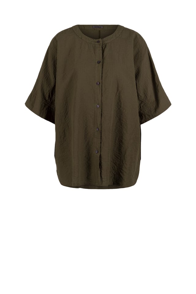 Blouse 628 - Cotton linen seersucker - 10260110605