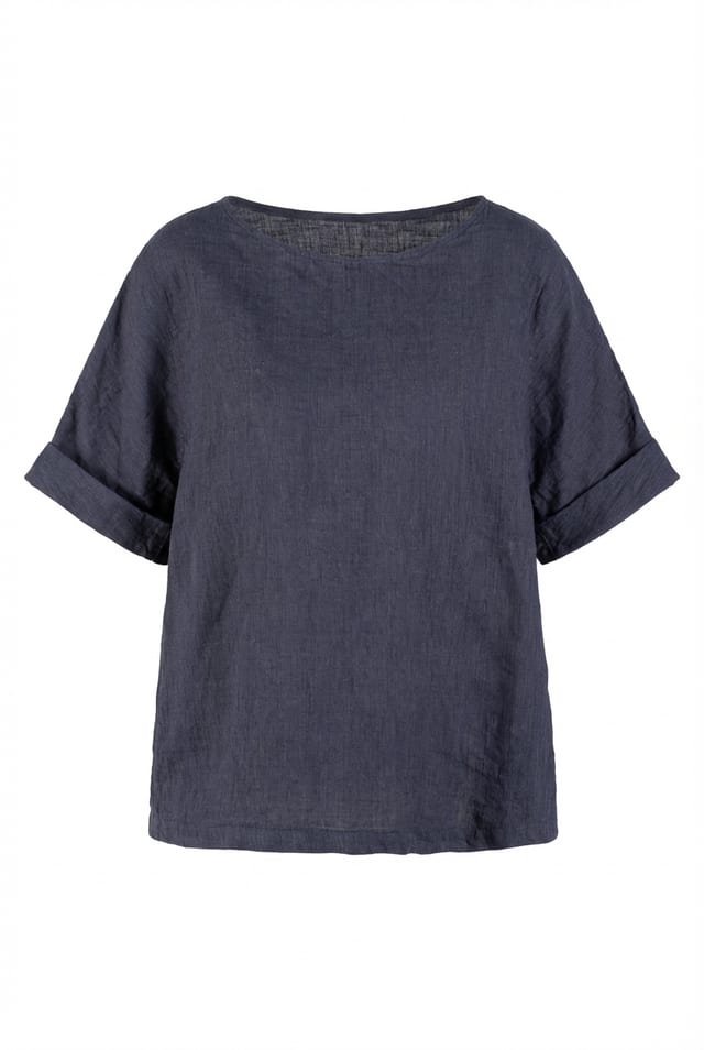 Blouse 629 - Linen cotton fil-à-fil - 470DEW - 10260110606