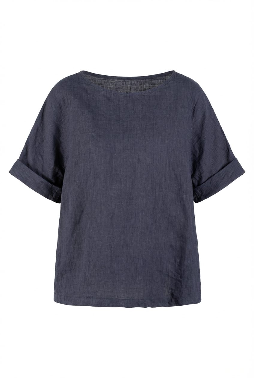 Blouse 629 - Linen cotton fil-à-fil - 470DEW - 10260110606