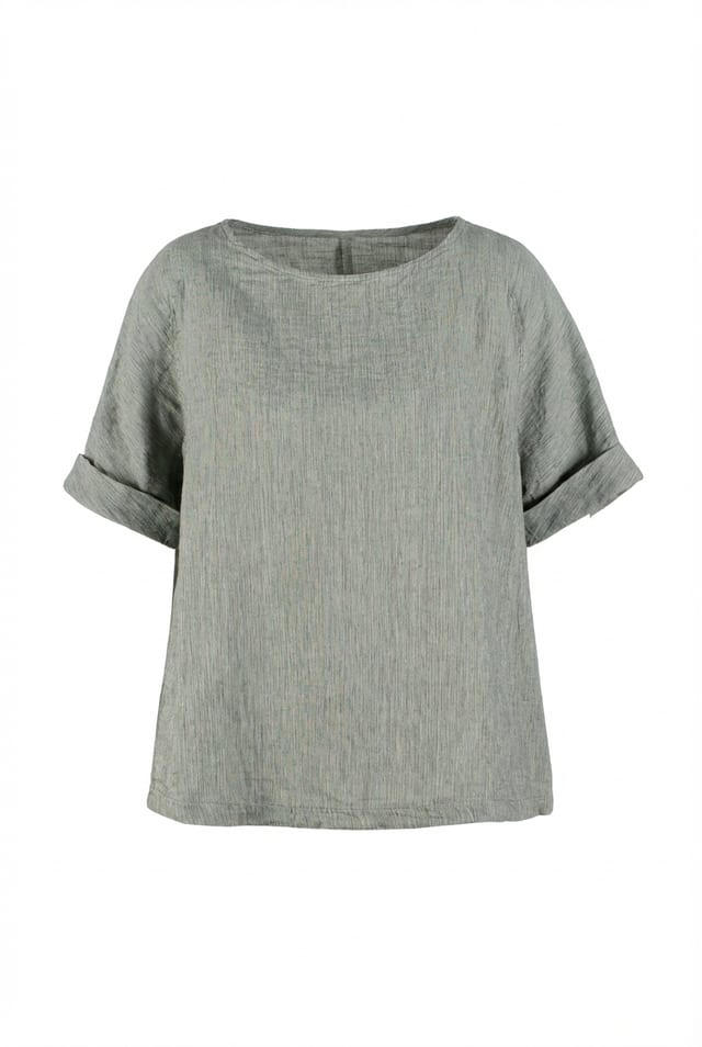 Blouse 629 - Linen cotton fil-à-fil - 620POOL - 10260110606