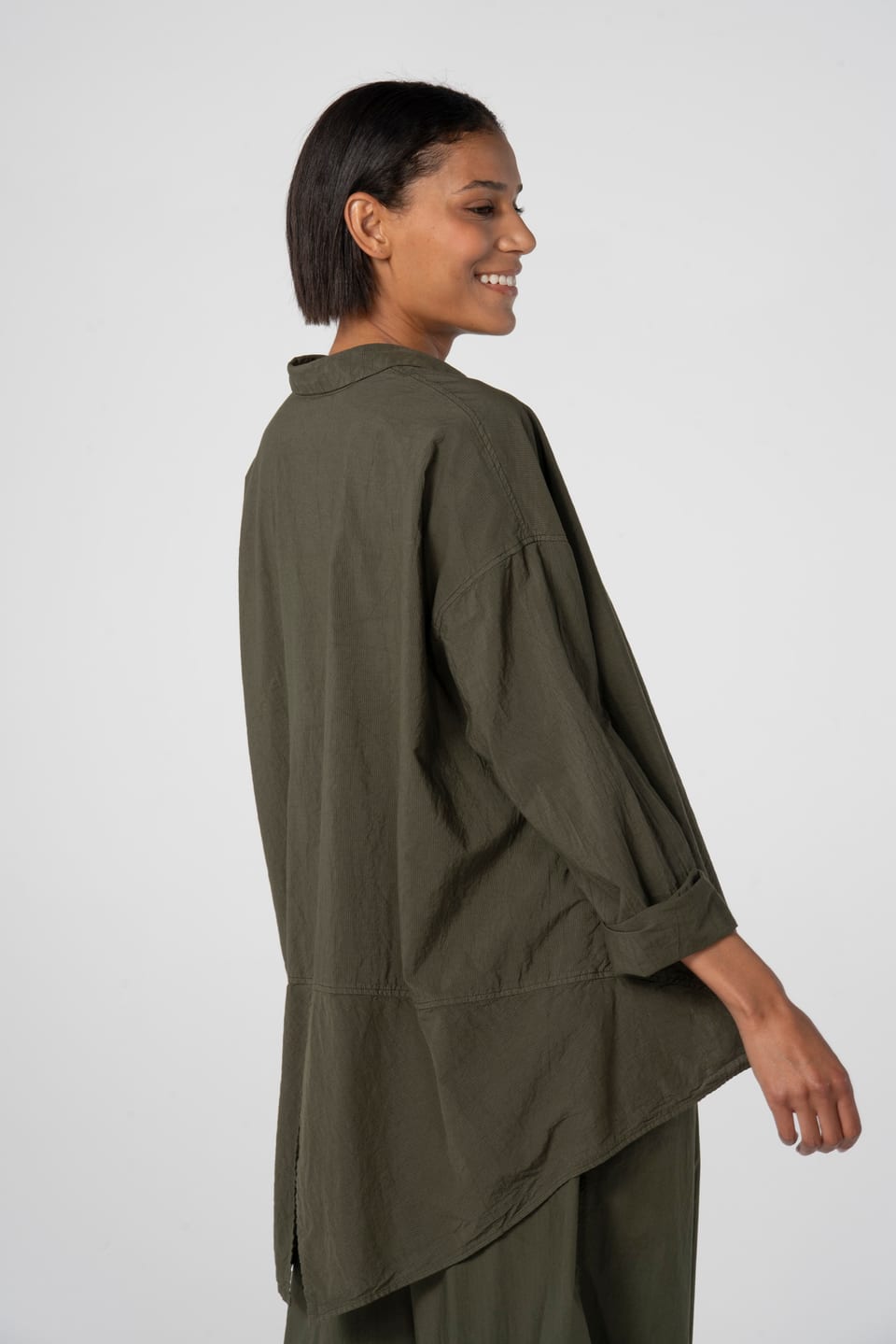 Blouse 630 - Cotton with micro-stripes - 780PALMTREE - 10260110607