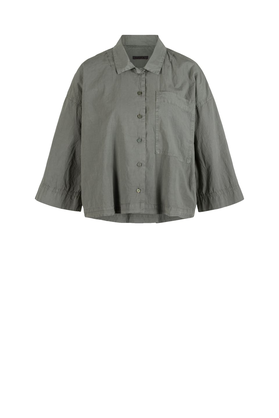 Blouse 632 - Crinkled cotton - 652ALOE - 10260110609