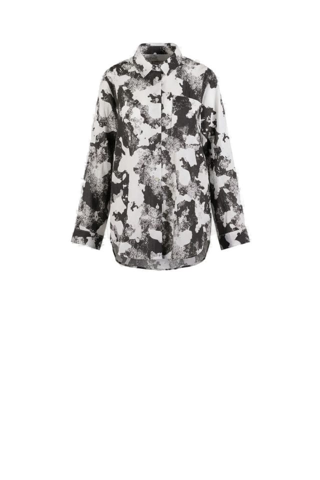 Blouse 634 - Cloudy cotton print - 990BLACK - 10260110611