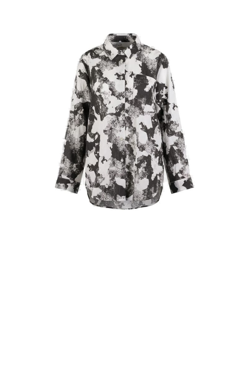Blouse 634 - Cloudy cotton print - 990BLACK - 10260110611