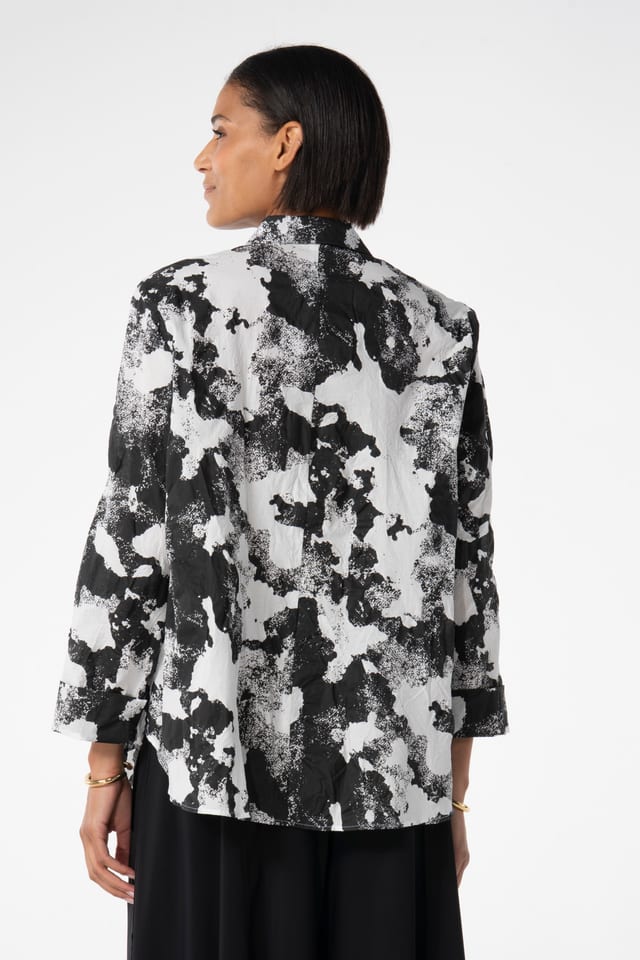 Blouse 634 - Cloudy cotton print - 990BLACK - 10260110611