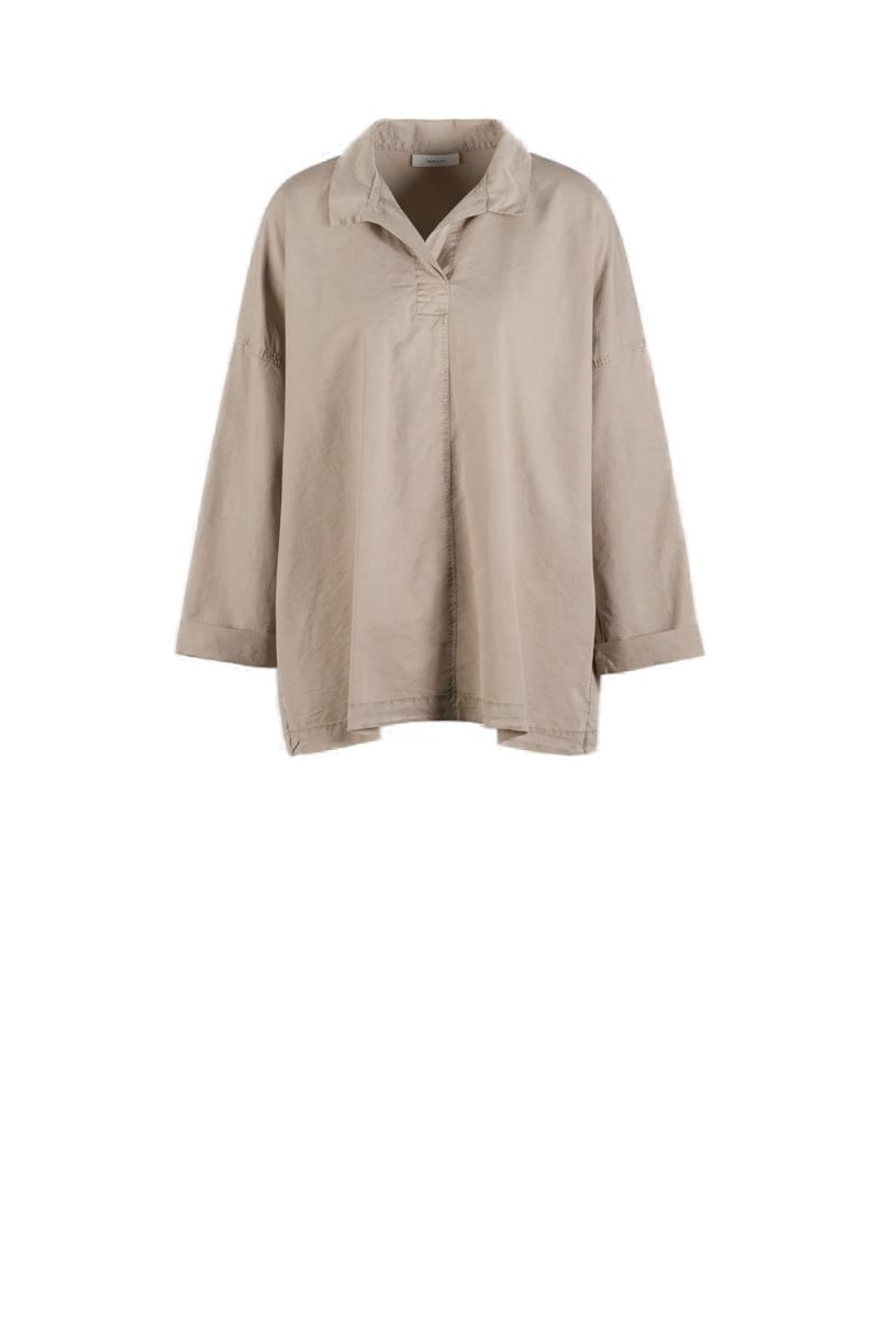 Blouse 635 - Micro twill in cotton lyocell blend - 122NETTLE - 10260110612