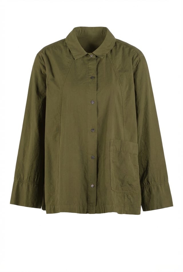 Blouse 636 - Windowpane poplin - 772CACTUS - 10260110613