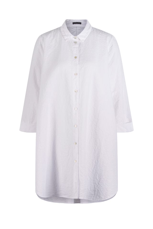Blouse 637 - Cotton linen seersucker - 10260110614