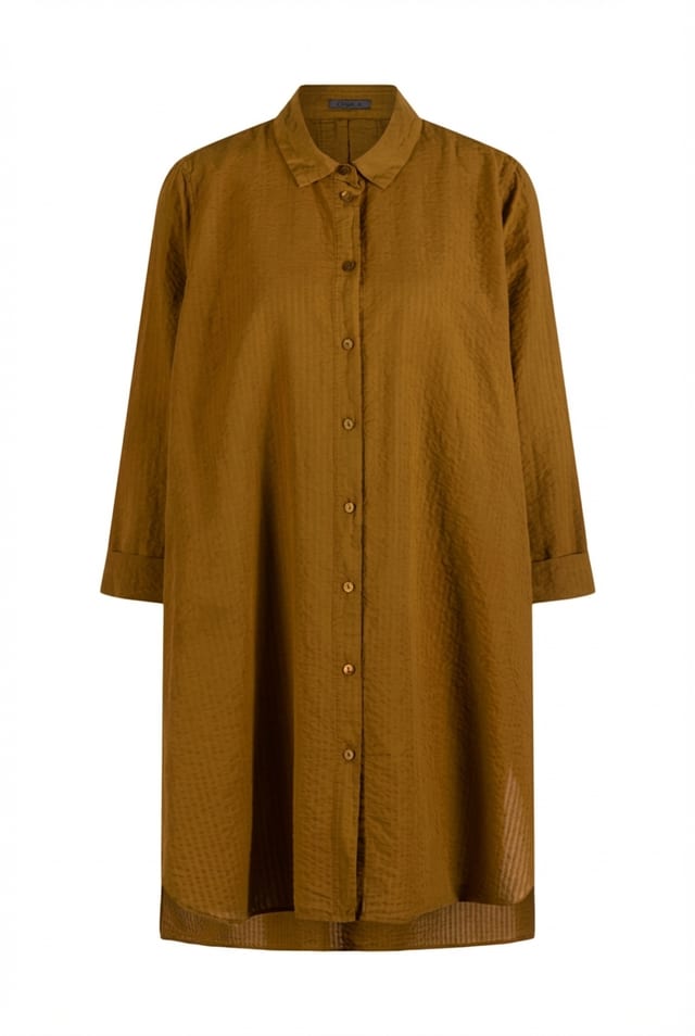 Halenka 637 - Cotton linen seersucker - 752NUGGET - 10260110614
