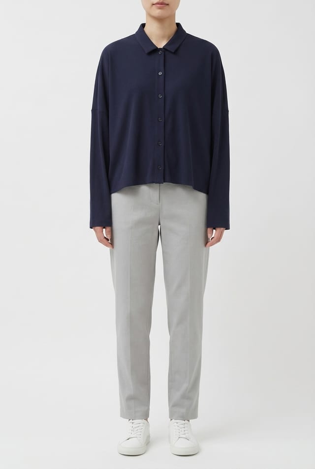 Bluse 638 - Techno stretch rib - 490NAVY - 10260110615